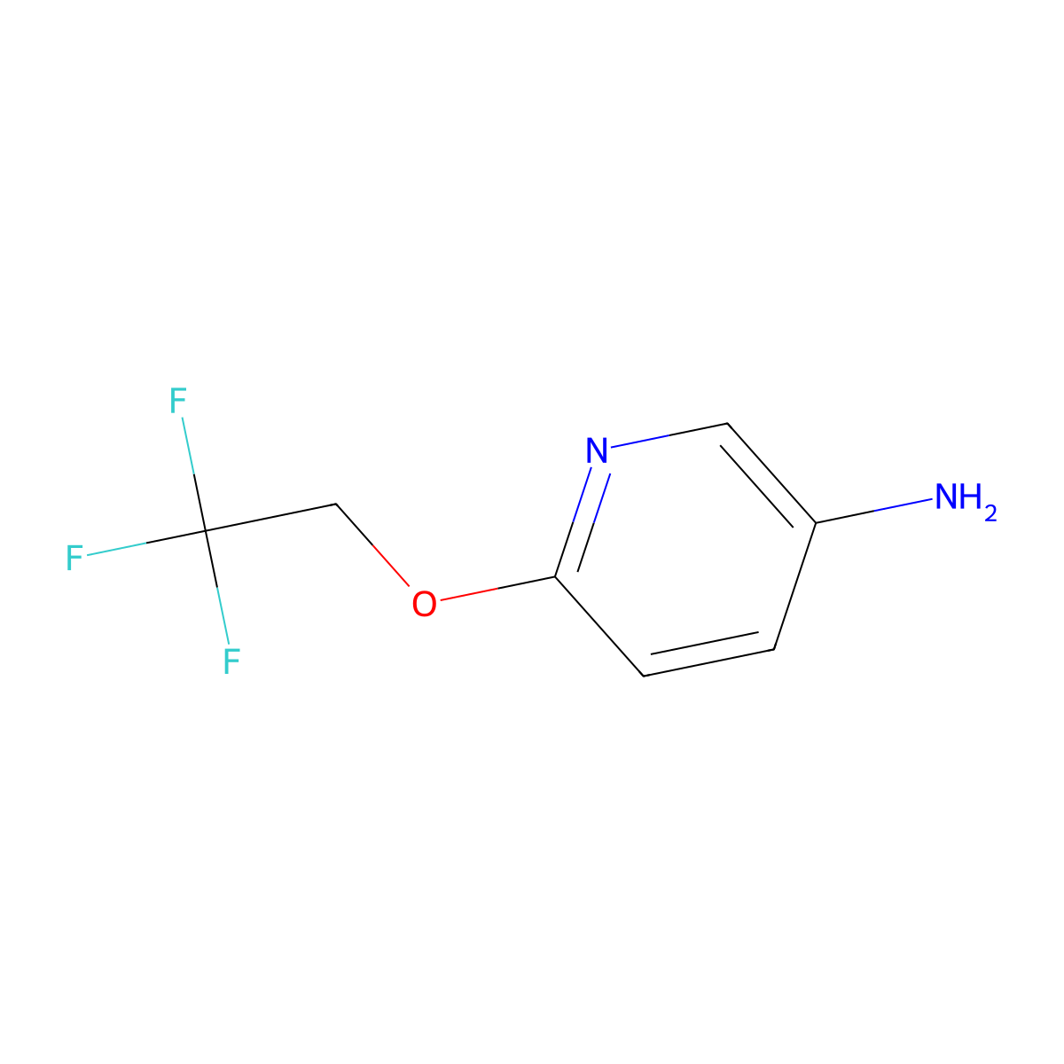 6-(2,2,2-Trifluoroethoxy)pyridin-3-amine molecular structure, CAS 72617-82-4