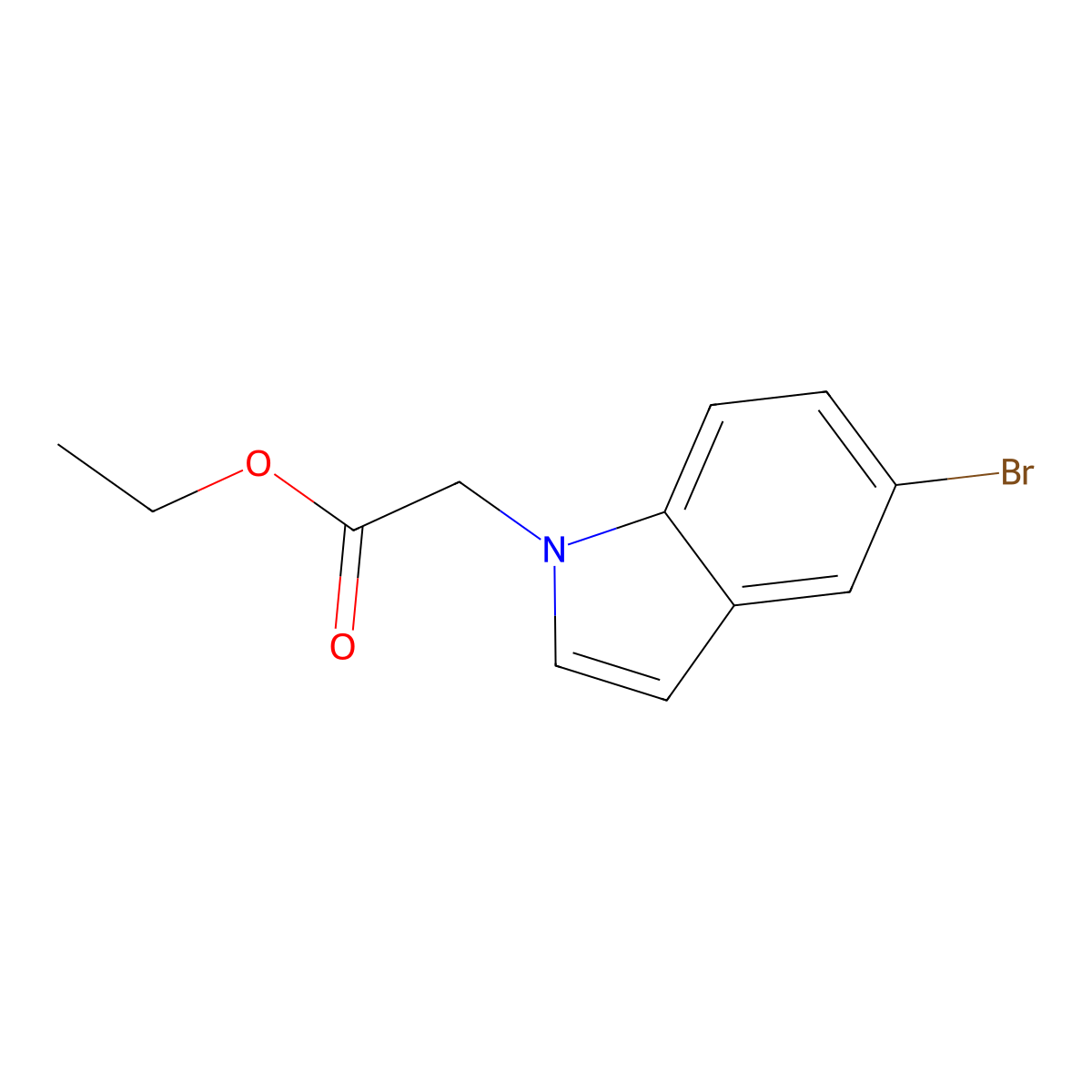 (5-Bromo-1H-indol-1-YL)-acetic acid ethyl ester molecular structure, CAS 726174-45-4