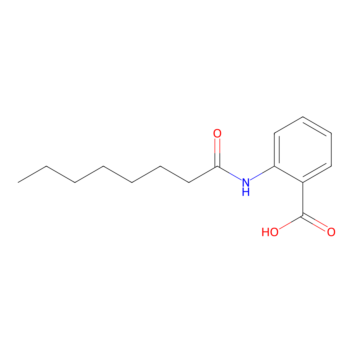2-(Octanoylamino)benzoic acid molecular structure, CAS 72619-72-8