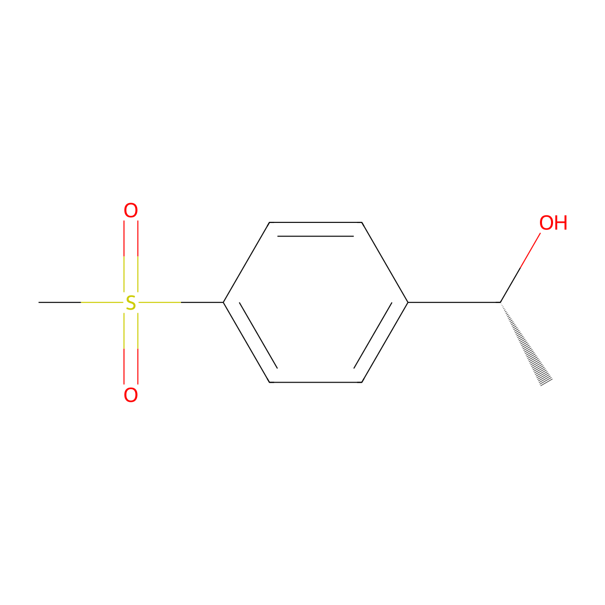 (1R)-1-(4-methanesulfonylphenyl)ethan-1-ol molecular structure, CAS 726192-01-4