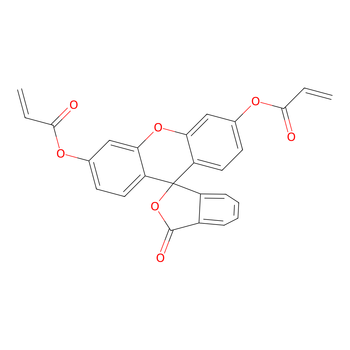 Fluorescein O,O'-dimethacrylate molecular structure, CAS 7262-39-7