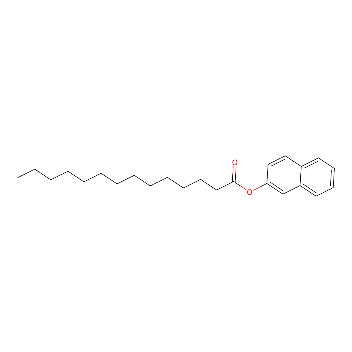 2-Naphthyl myristate molecular structure, CAS 7262-80-8