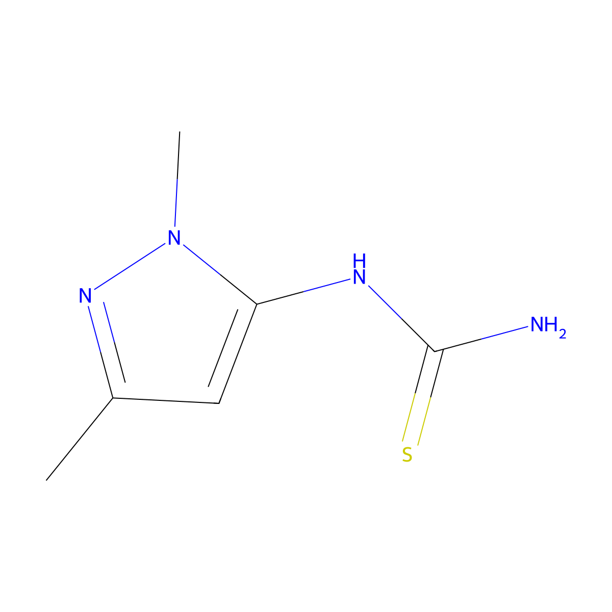 (1,3-dimethyl-1H-pyrazol-5-yl)thiourea molecular structure, CAS 72620-48-5