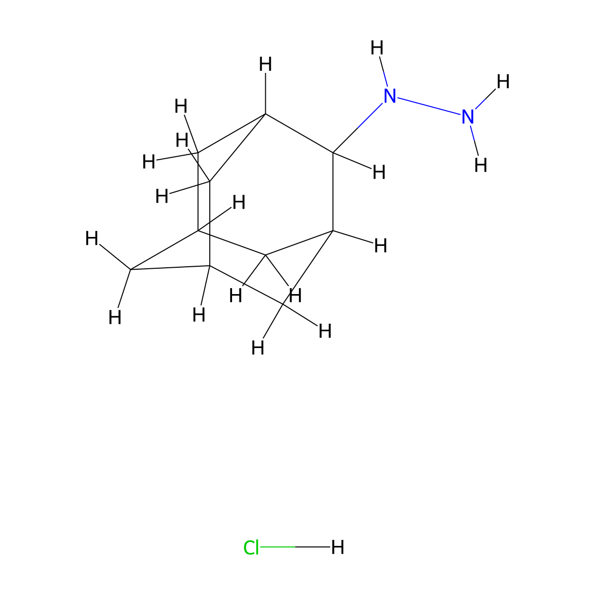 Adamantan-2-ylhydrazine hydrochloride molecular structure, CAS 72620-75-8