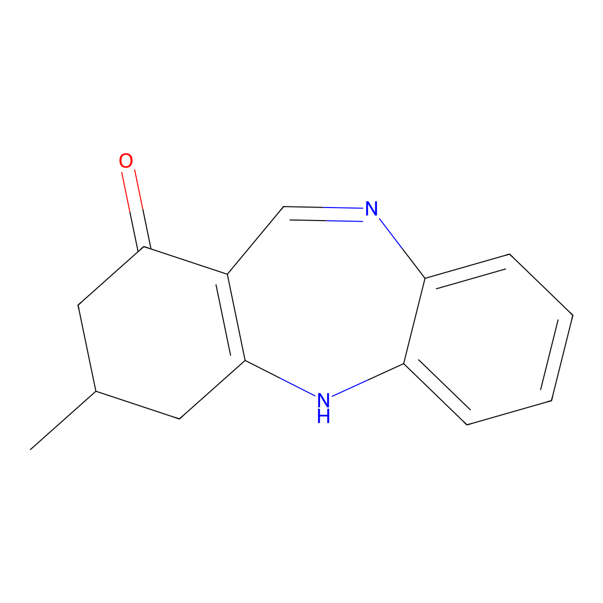 3-methyl-3,4-dihydro-2H-dibenzo[b,e][1,4]diazepin-1-ol molecular structure, CAS 726200-26-6