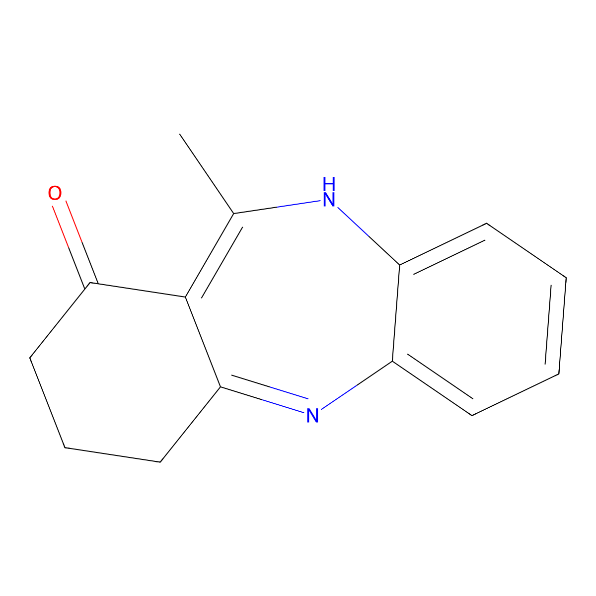 11-methyl-2,3,4,5-tetrahydro-1H-dibenzo[b,e][1,4]diazepin-1-one molecular structure, CAS 726200-27-7