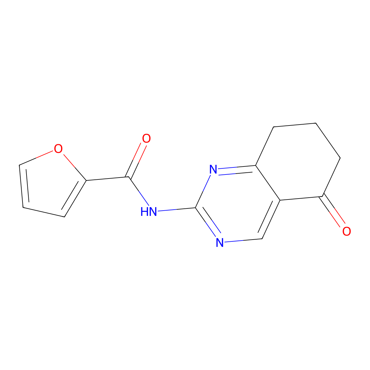 N-(5-oxo-5,6,7,8-tetrahydroquinazolin-2-yl)furan-2-carboxamide molecular structure, CAS 726200-36-8