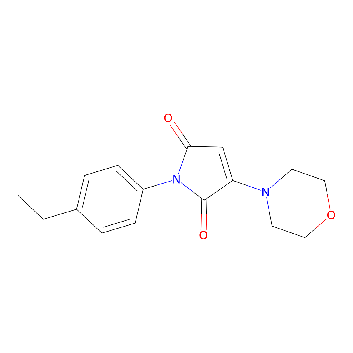 1-(4-ethylphenyl)-3-(morpholin-4-yl)-1H-pyrrole-2,5-dione molecular structure, CAS 726200-79-9