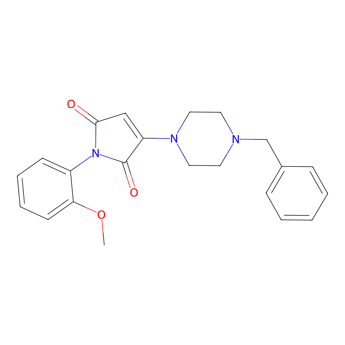 3-(4-benzylpiperazin-1-yl)-1-(2-methoxyphenyl)-1H-pyrrole-2,5-dione molecular structure, CAS 726200-81-3