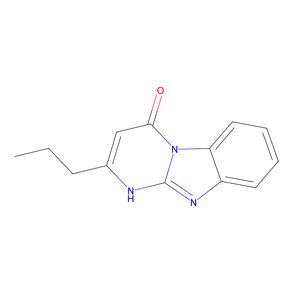 2-propylpyrimido[1,2-a]benzimidazol-4(1H)-one molecular structure, CAS 726201-02-1
