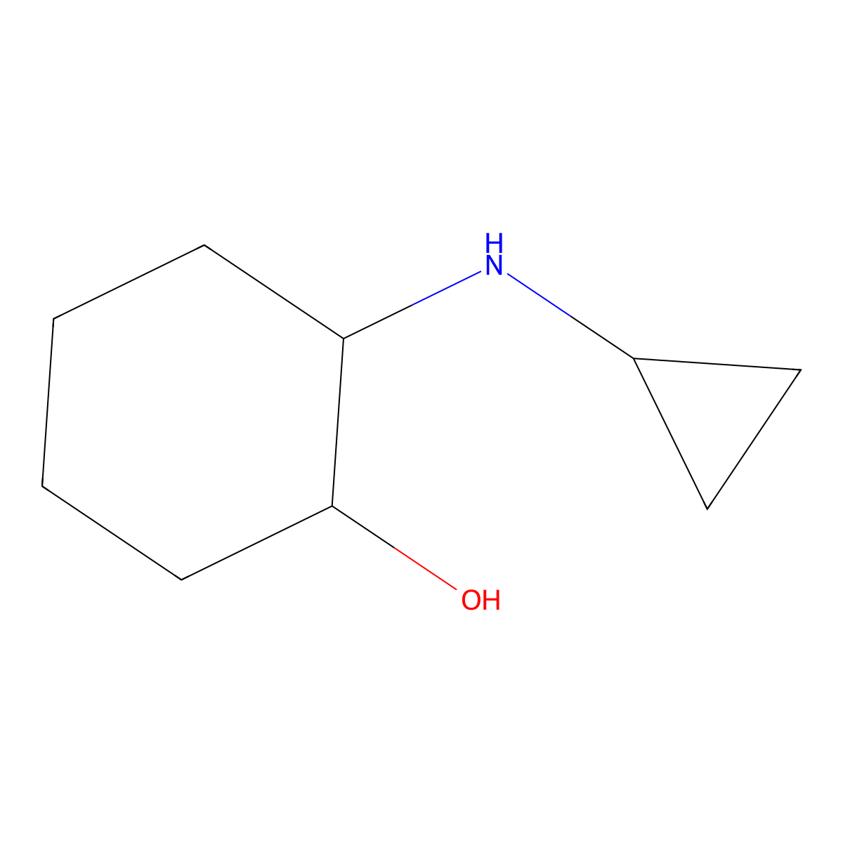 (1R,2R)-2-(Cyclopropylamino)cyclohexanol molecular structure, CAS 726201-98-5