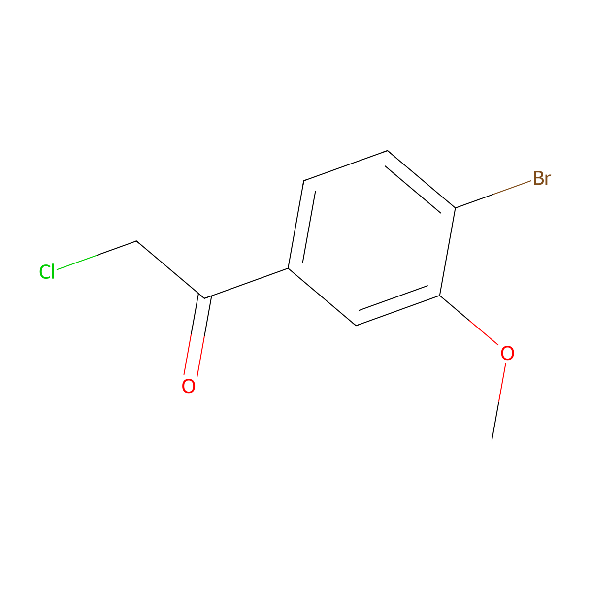 1-(4-Bromo-3-methoxyphenyl)-2-chloroethan-1-one molecular structure, CAS 726206-48-0