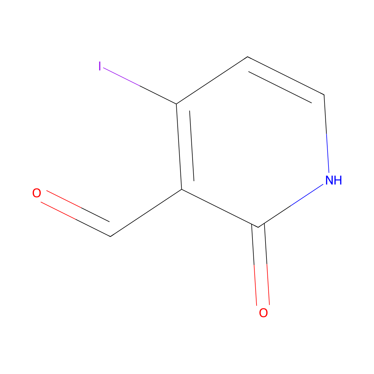 2-Hydroxy-4-iodonicotinaldehyde molecular structure, CAS 726206-53-7