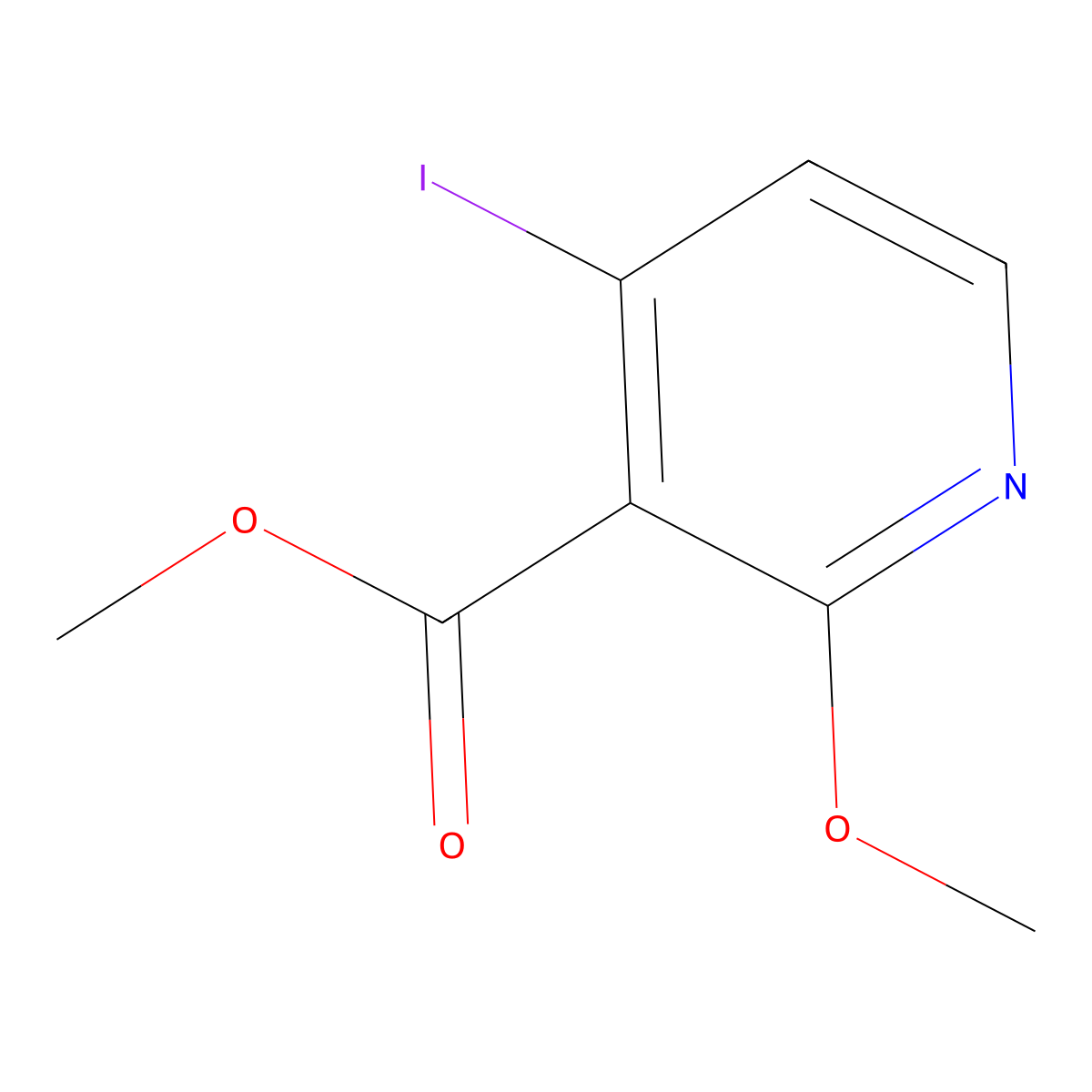 Methyl 4-iodo-2-methoxynicotinate molecular structure, CAS 726206-56-0