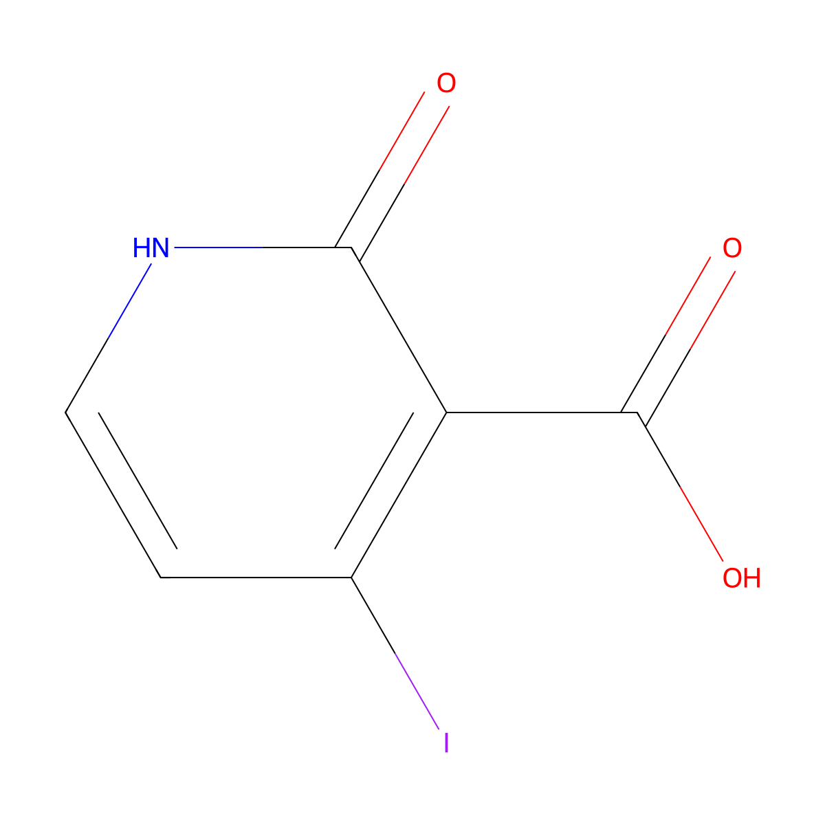 2-Hydroxy-4-iodonicotinic acid molecular structure, CAS 726206-61-7