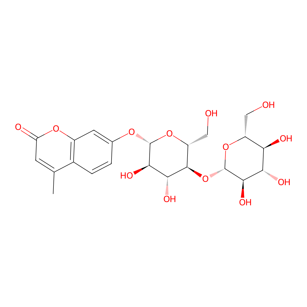4-Methylumbelliferyl beta-cellobioside molecular structure, CAS 72626-61-0