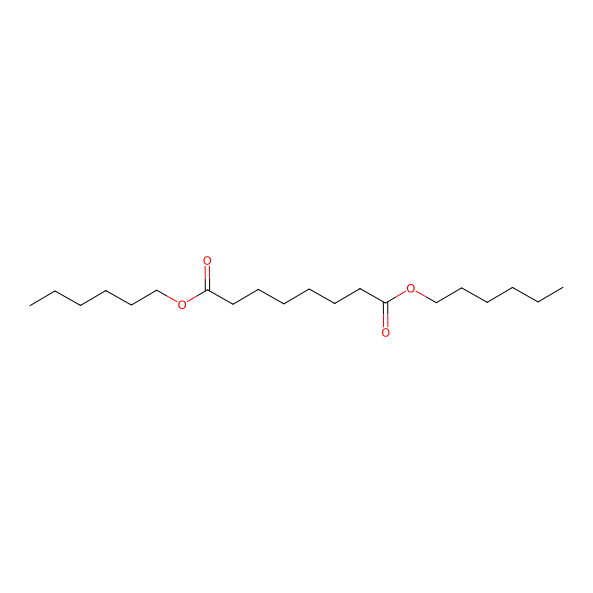 Octanedioic acid, dihexyl ester molecular structure, CAS 72630-13-8