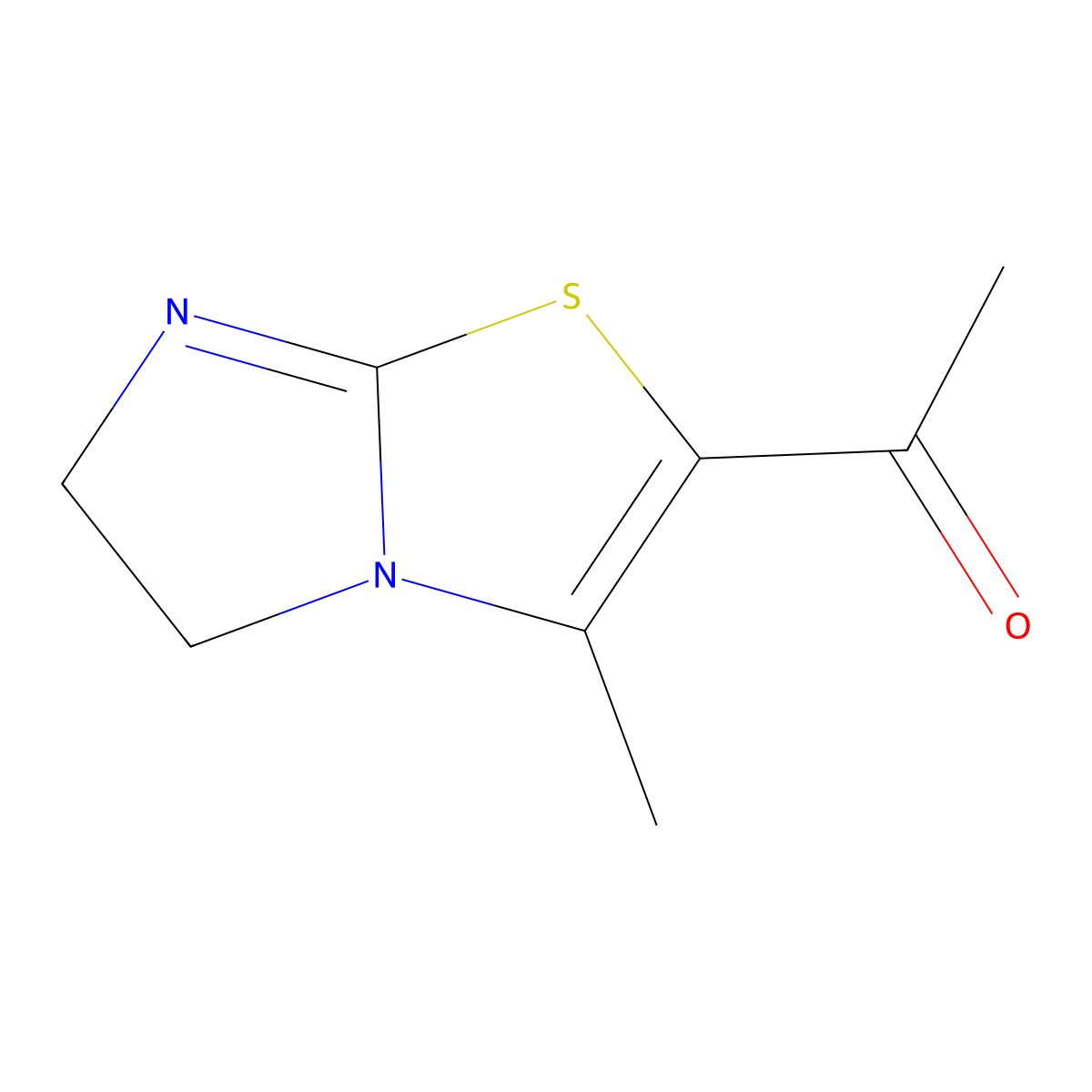 1-(3-Methyl-5,6-dihydroimidazo[2,1-b][1,3]thiazol-2-yl)ethanone molecular structure, CAS 72631-03-9