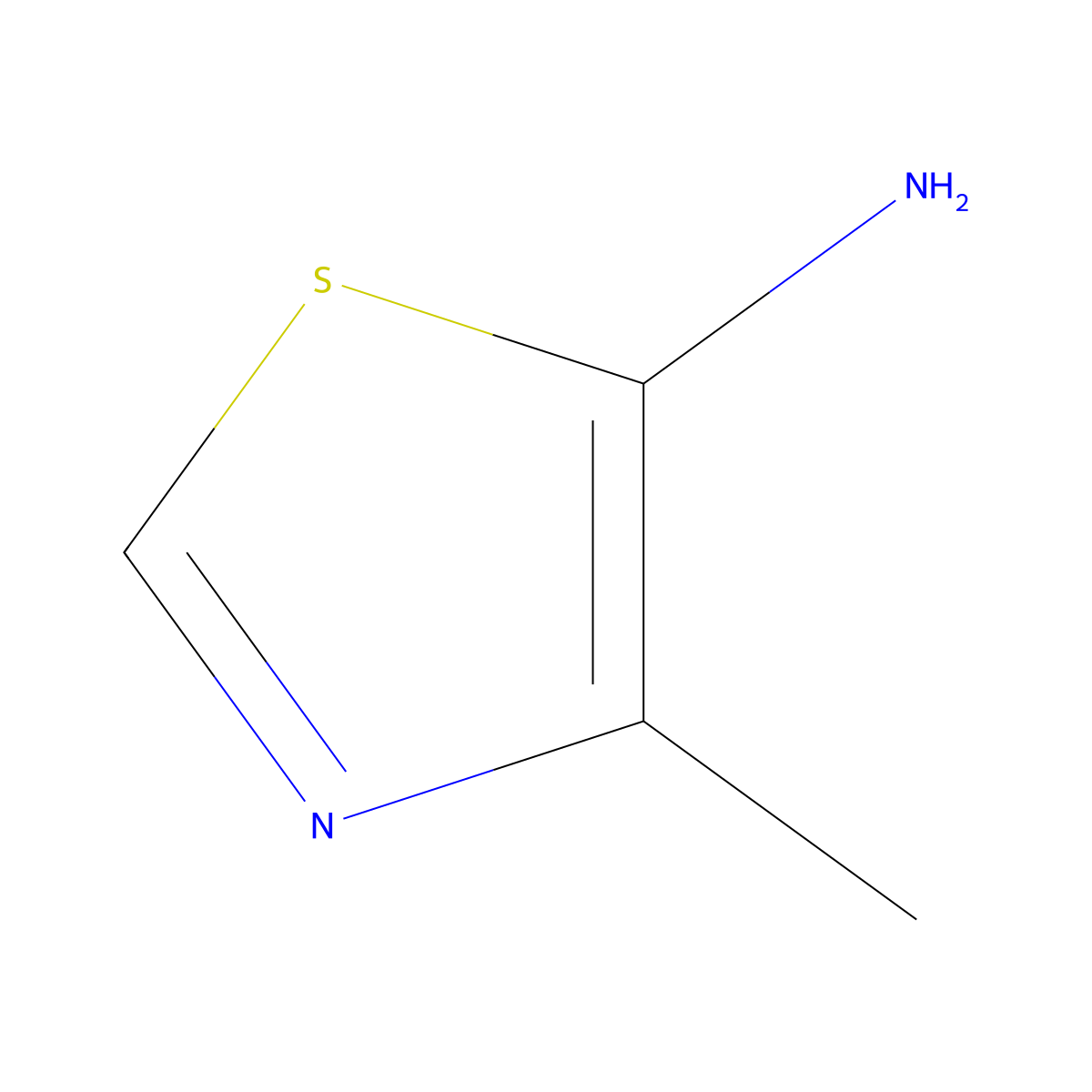 4-Methyl-1,3-thiazol-5-amine molecular structure, CAS 72632-65-6