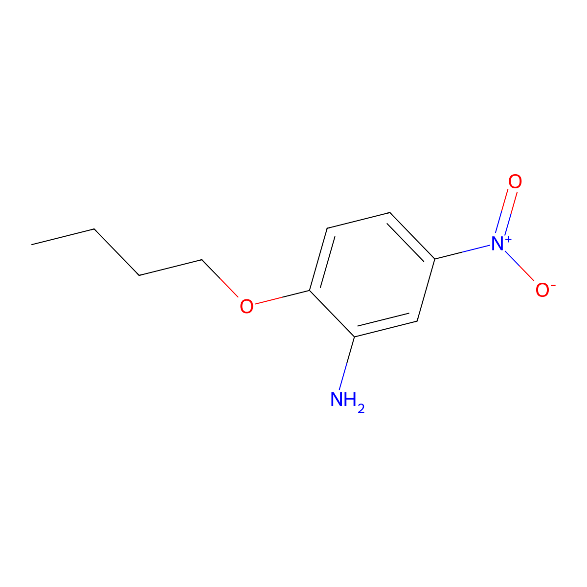 2-Butoxy-5-nitroaniline molecular structure, CAS 72635-76-8