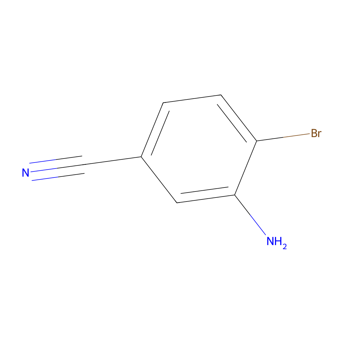3-Amino-4-bromobenzonitrile molecular structure, CAS 72635-78-0
