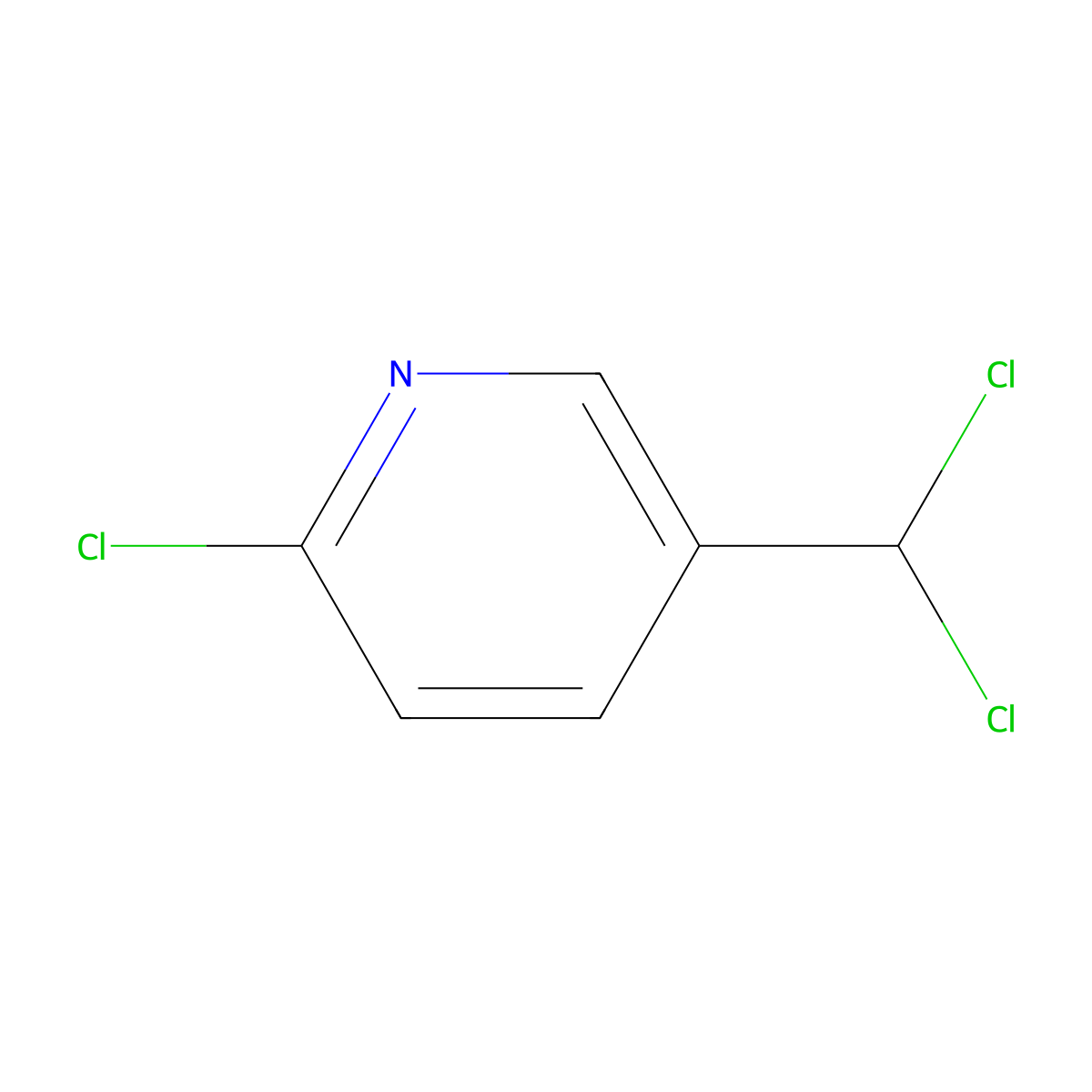 2-Chloro-5-(dichloromethyl)pyridine molecular structure, CAS 72637-18-4