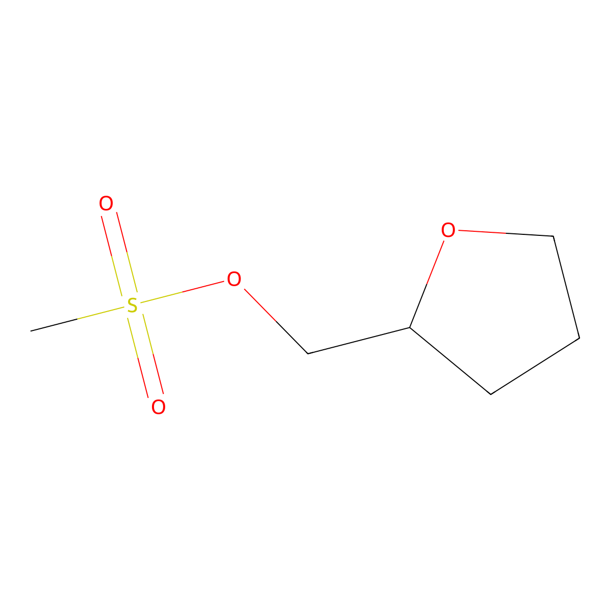 (Tetrahydrofuran-2-yl)methyl methanesulfonate molecular structure, CAS 72641-13-5