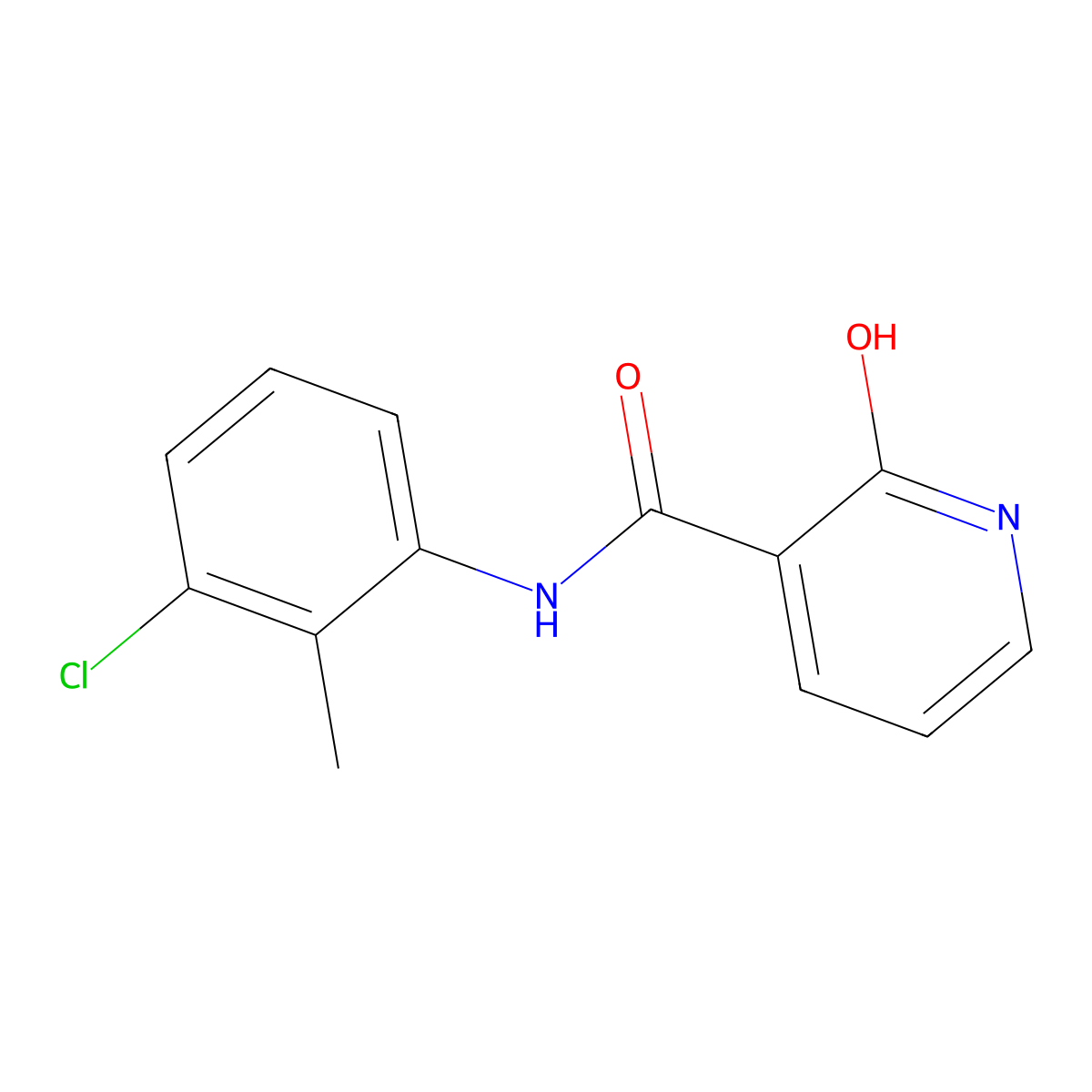 N-(3-Chloro-2-methylphenyl)-2-oxo-1,2-dihydropyridine-3-carboxamide molecular structure, CAS 72646-00-5