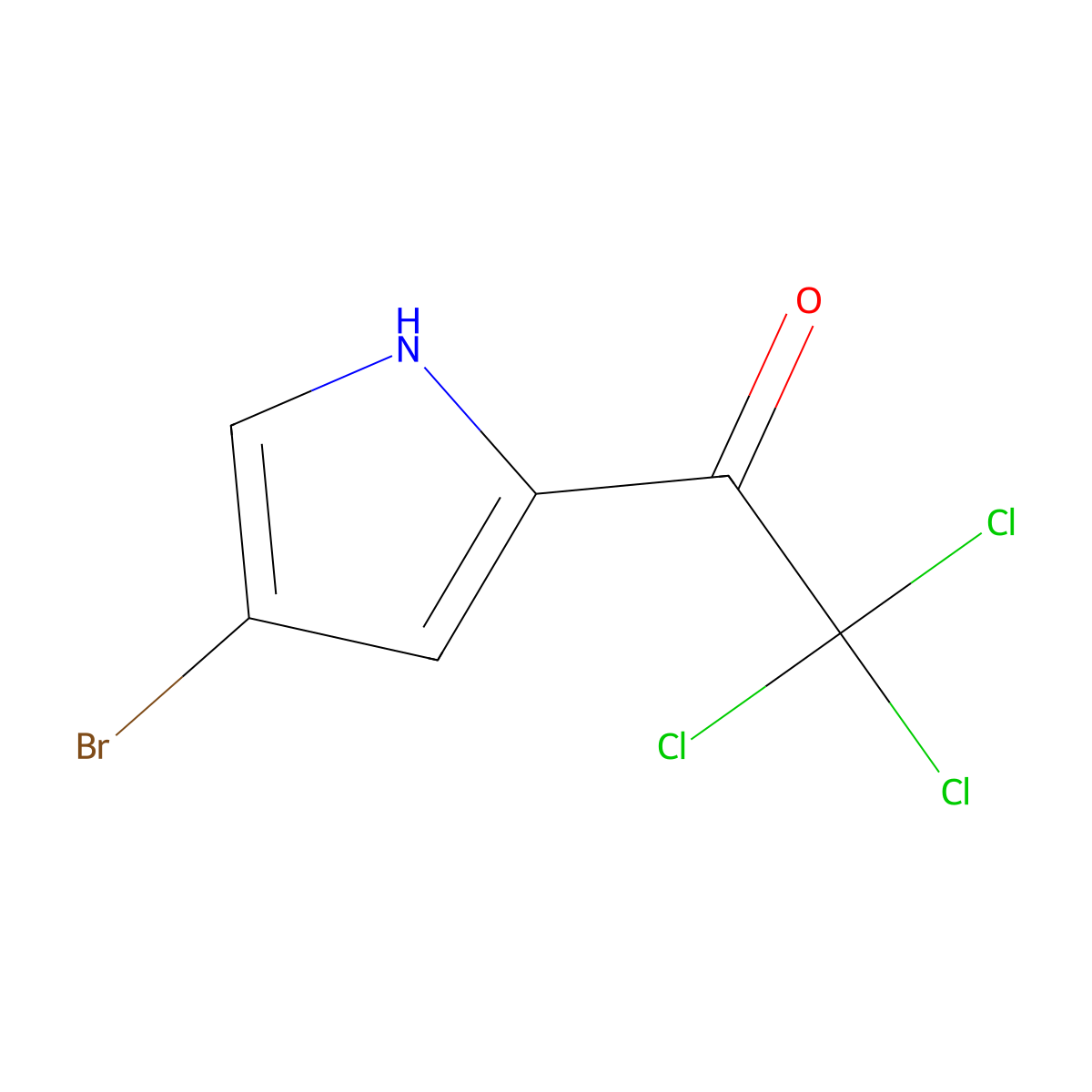 1-(4-bromo-1H-pyrrol-2-yl)-2,2,2-trichloroethanone molecular structure, CAS 72652-32-5