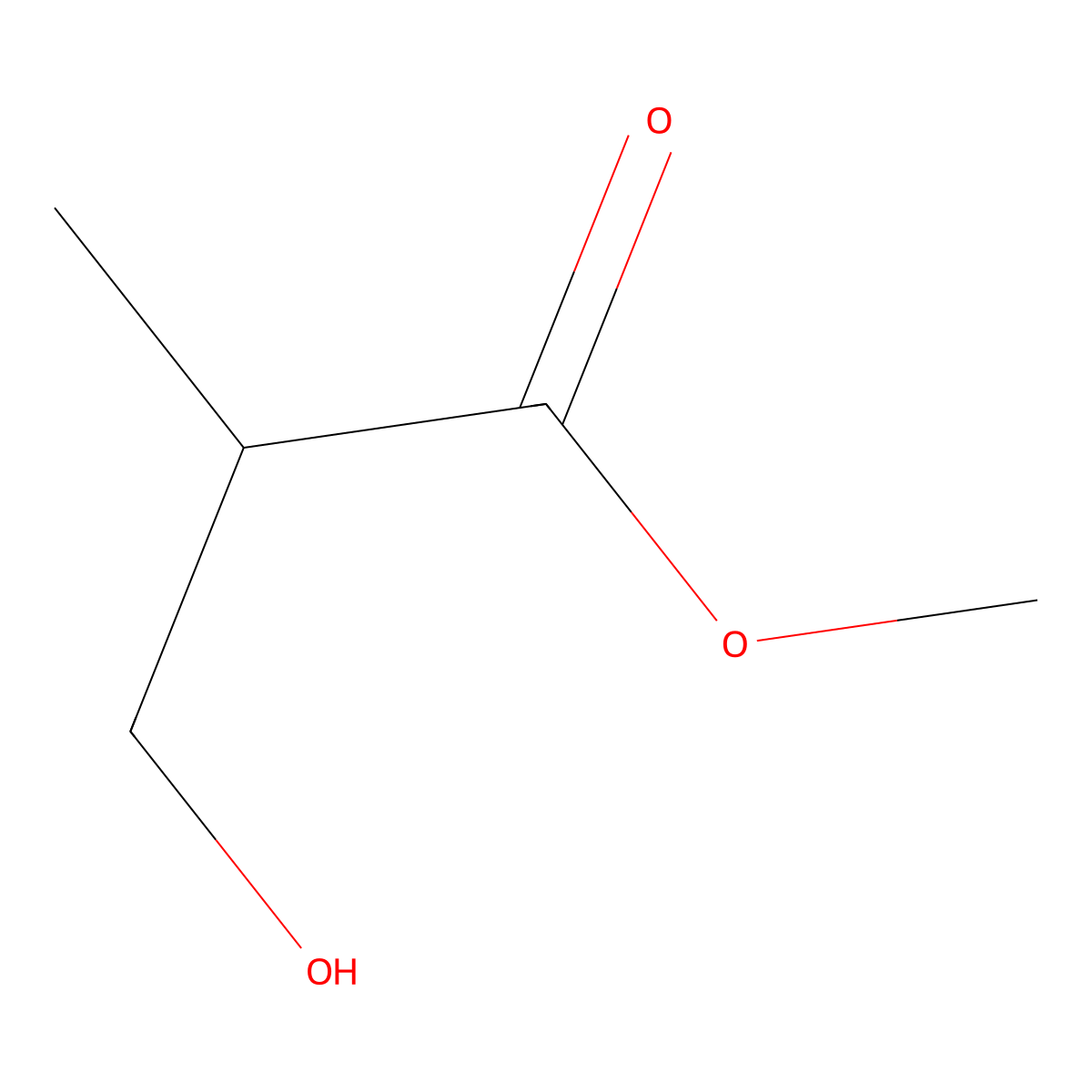 methyl (2R)-3-hydroxy-2-methylpropanoate molecular structure, CAS 72657-23-9