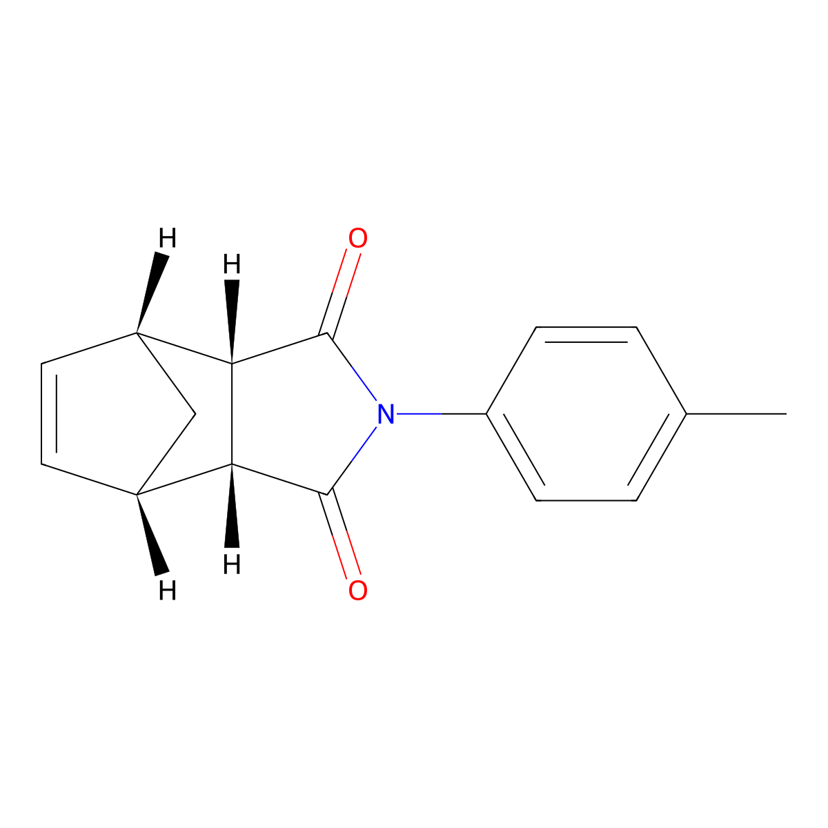 2-(p-Tolyl)-3a,4,7,7a-tetrahydro-1H-4,7-methanoisoindole-1,3(2H)-dione molecular structure, CAS 72657-49-9