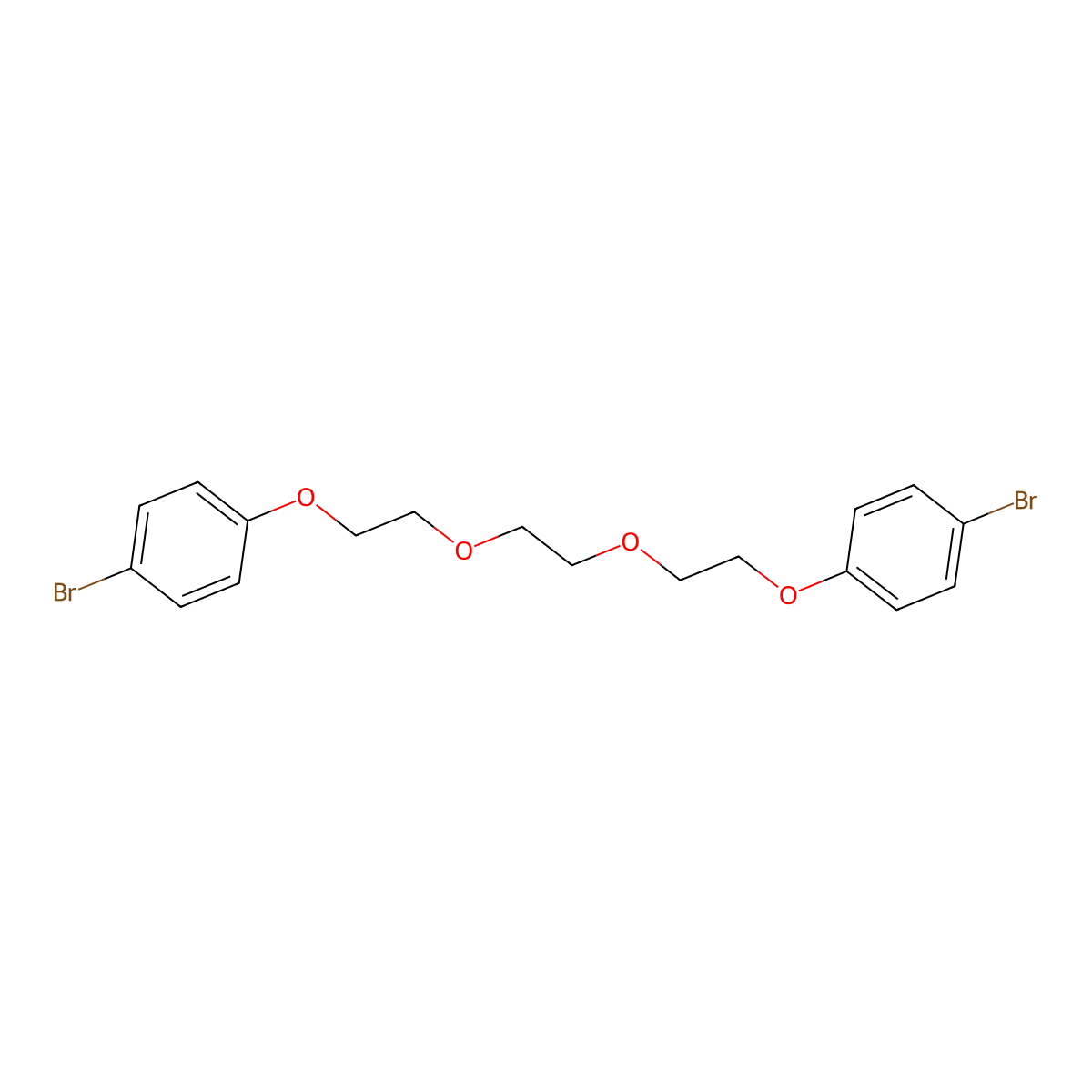 1,2-Bis(2-(4-bromophenoxy)ethoxy)ethane molecular structure, CAS 72659-53-1