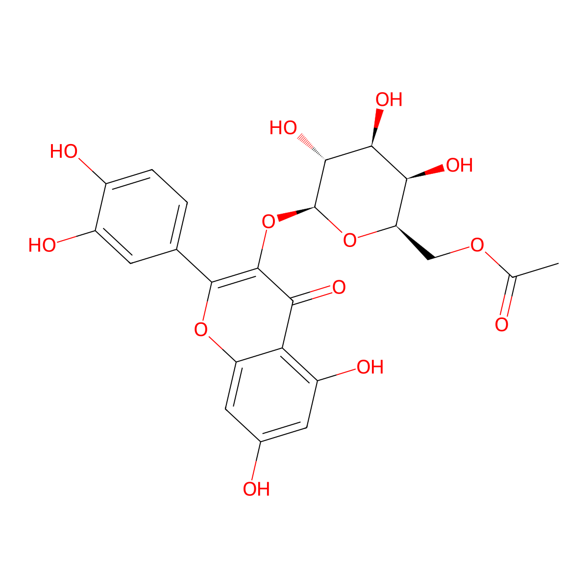 6''-Acetylhyperin molecular structure, CAS 72659-75-7