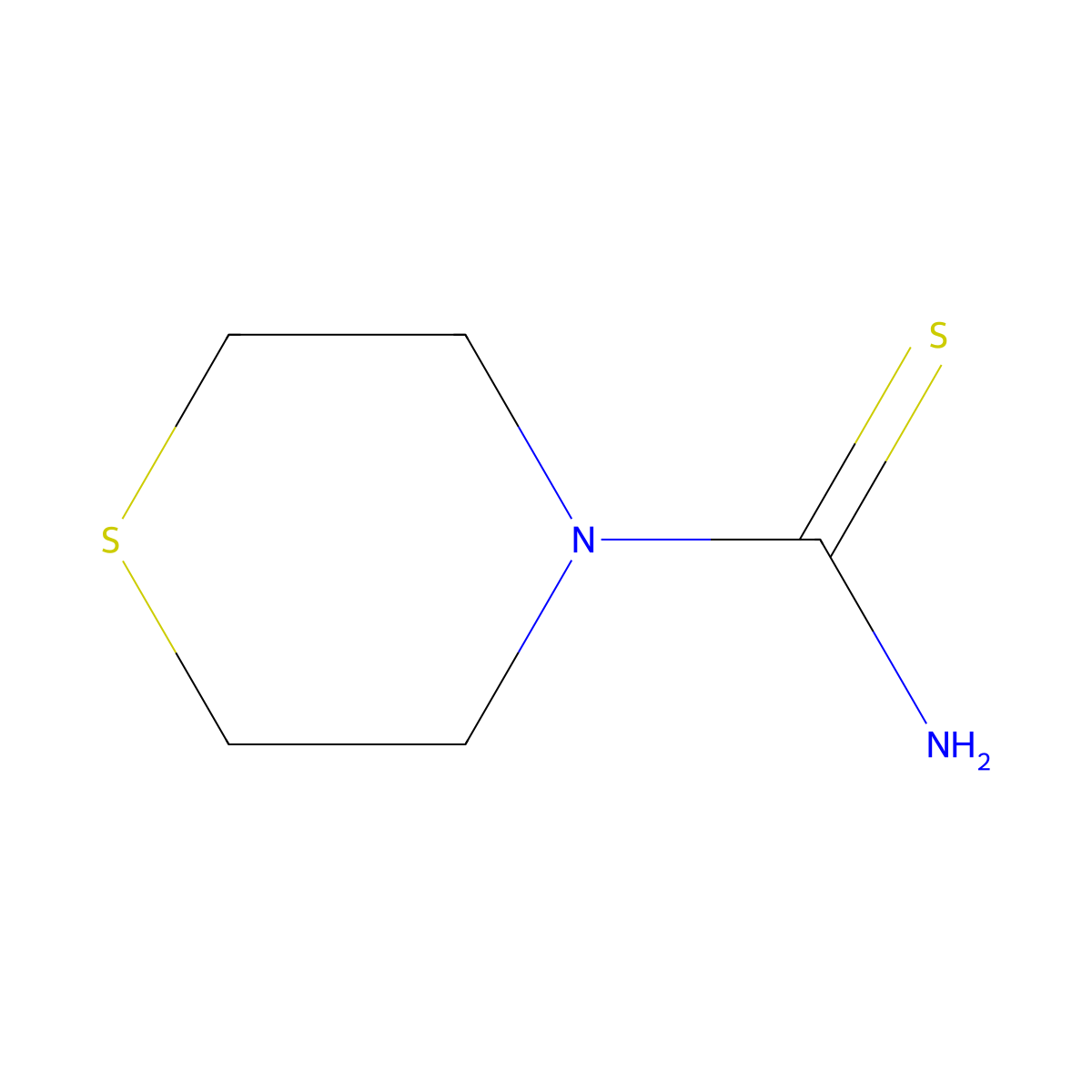 Thiomorpholine-4-carbothioamide molecular structure, CAS 72662-56-7