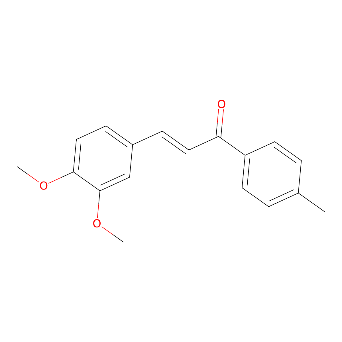 3,4-Dimethoxy-4'-methylchalcone molecular structure, CAS 72666-54-7