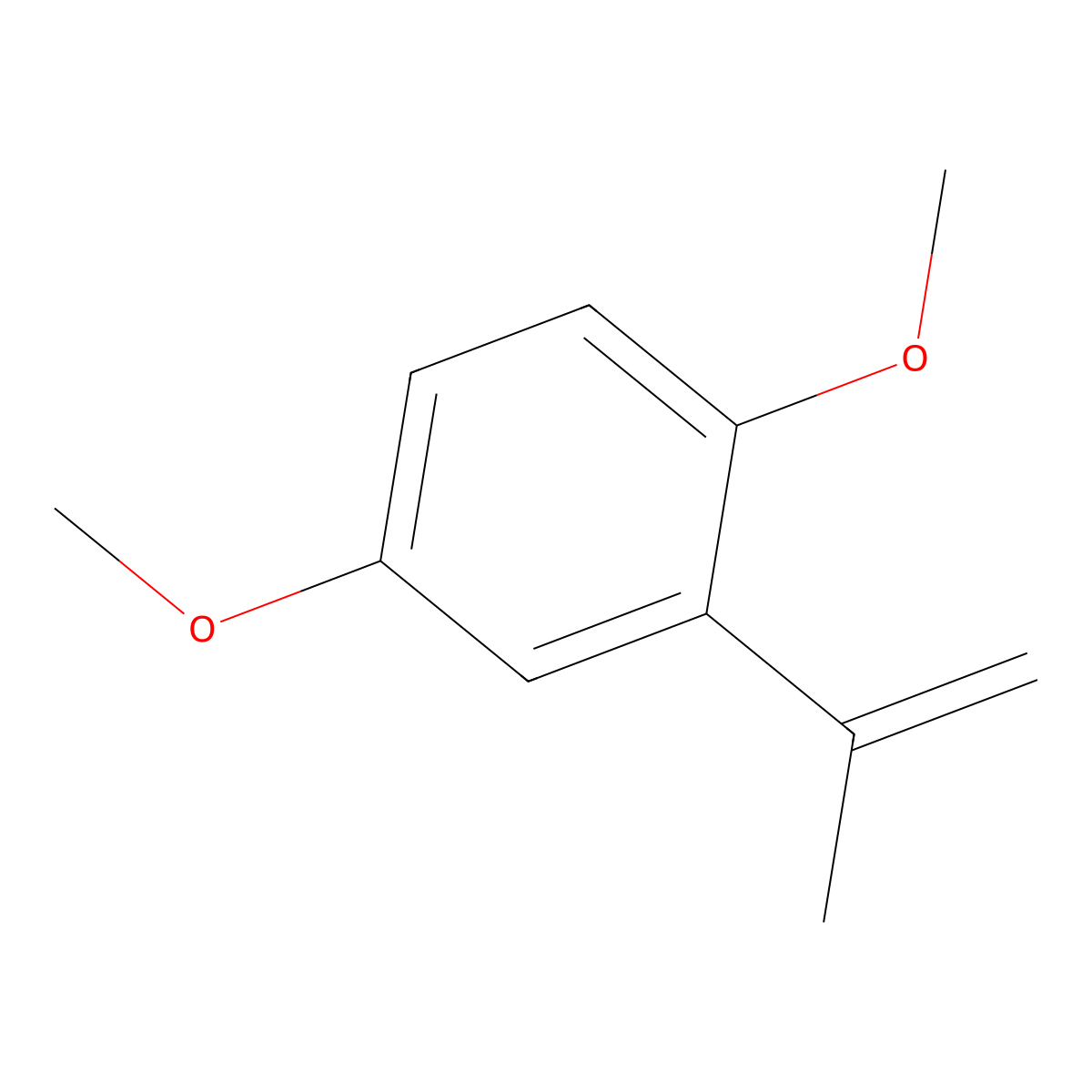 Benzene, 1,4-dimethoxy-2-(1-methylethenyl)- molecular structure, CAS 72667-91-5
