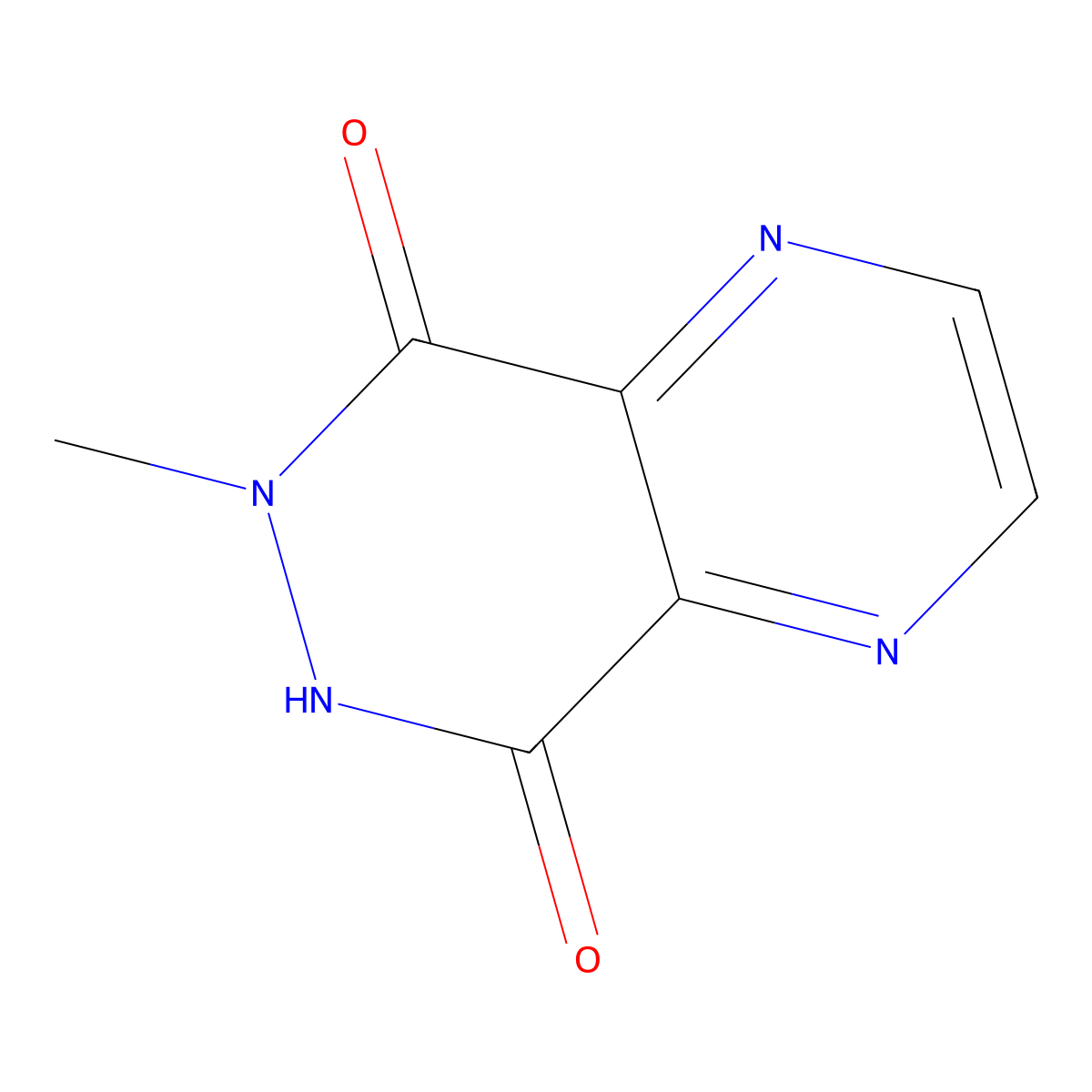 6-methyl-5H,6H,7H,8H-pyrazino[2,3-d]pyridazine-5,8-dione molecular structure, CAS 72668-56-5