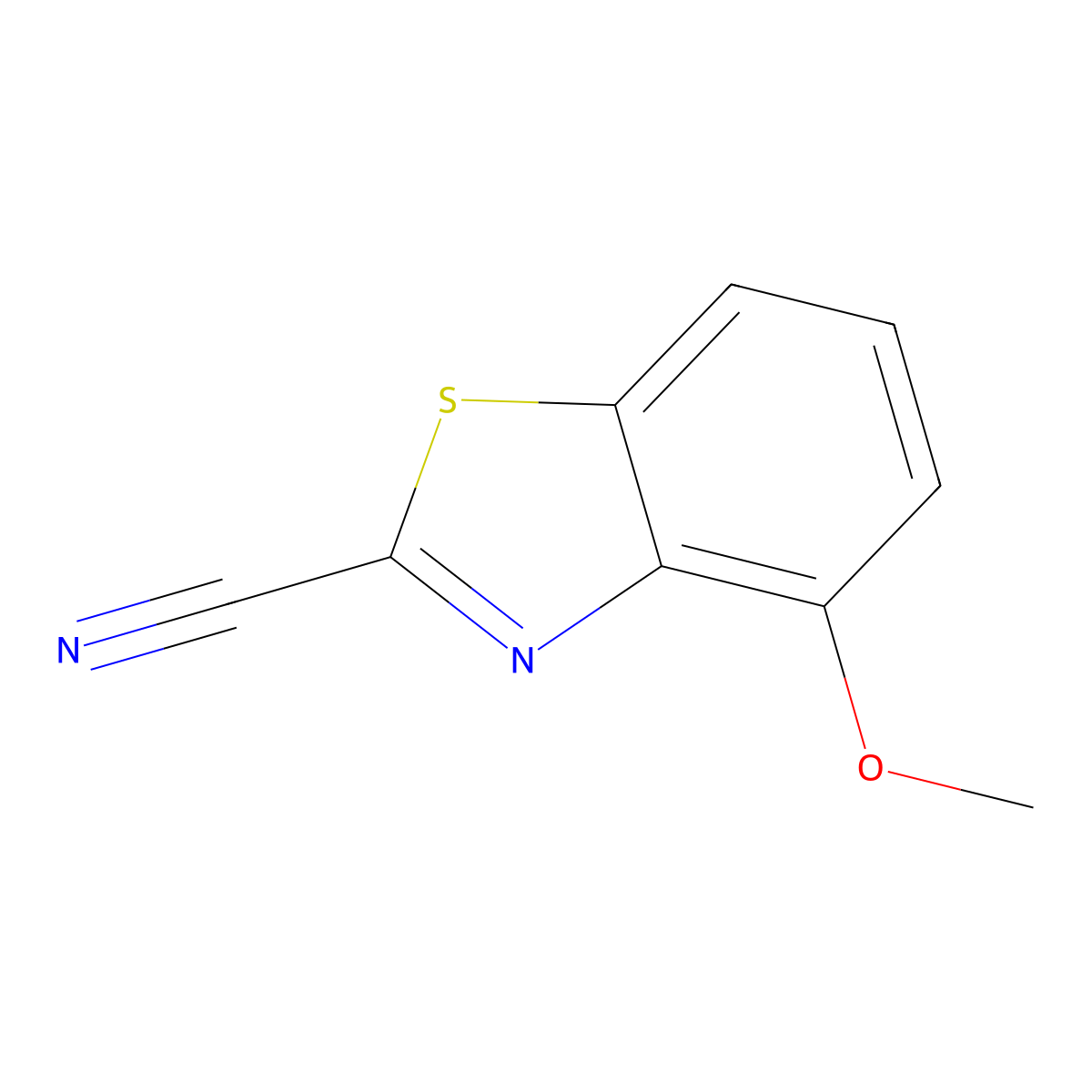 4-Methoxybenzo[d]thiazole-2-carbonitrile molecular structure, CAS 7267-30-3