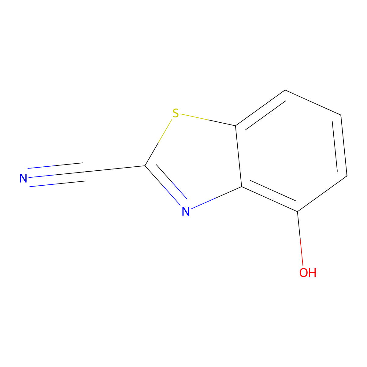 4-Hydroxybenzo[d]thiazole-2-carbonitrile molecular structure, CAS 7267-31-4