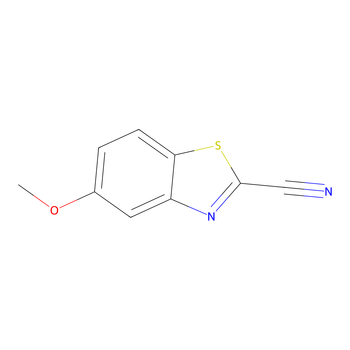 5-Methoxy-1,3-benzothiazole-2-carbonitrile molecular structure, CAS 7267-35-8