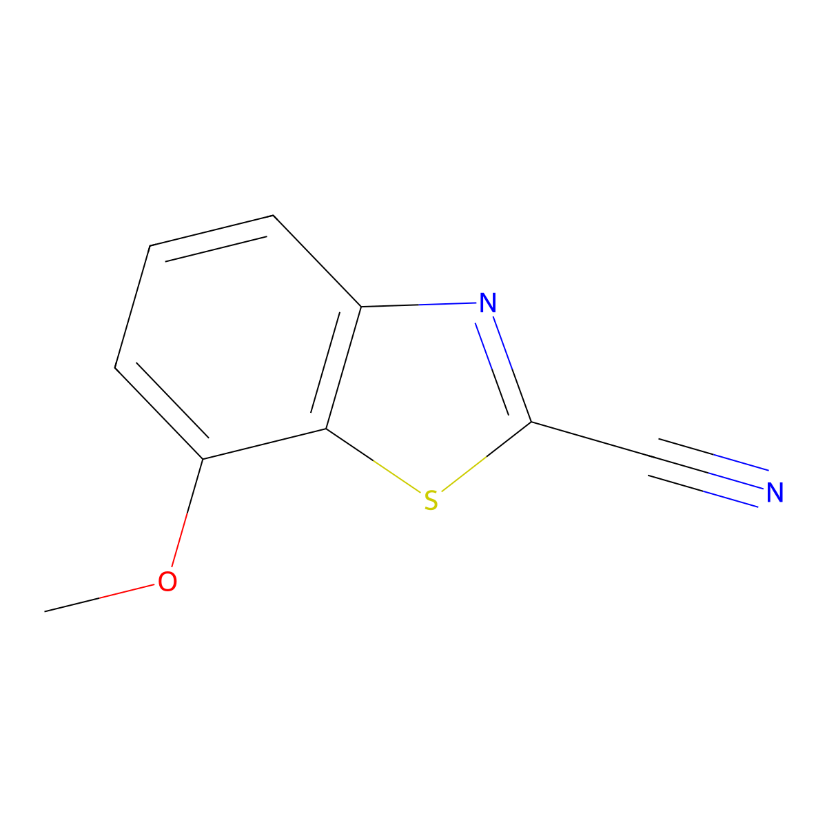 7-Methoxybenzo[d]thiazole-2-carbonitrile molecular structure, CAS 7267-36-9