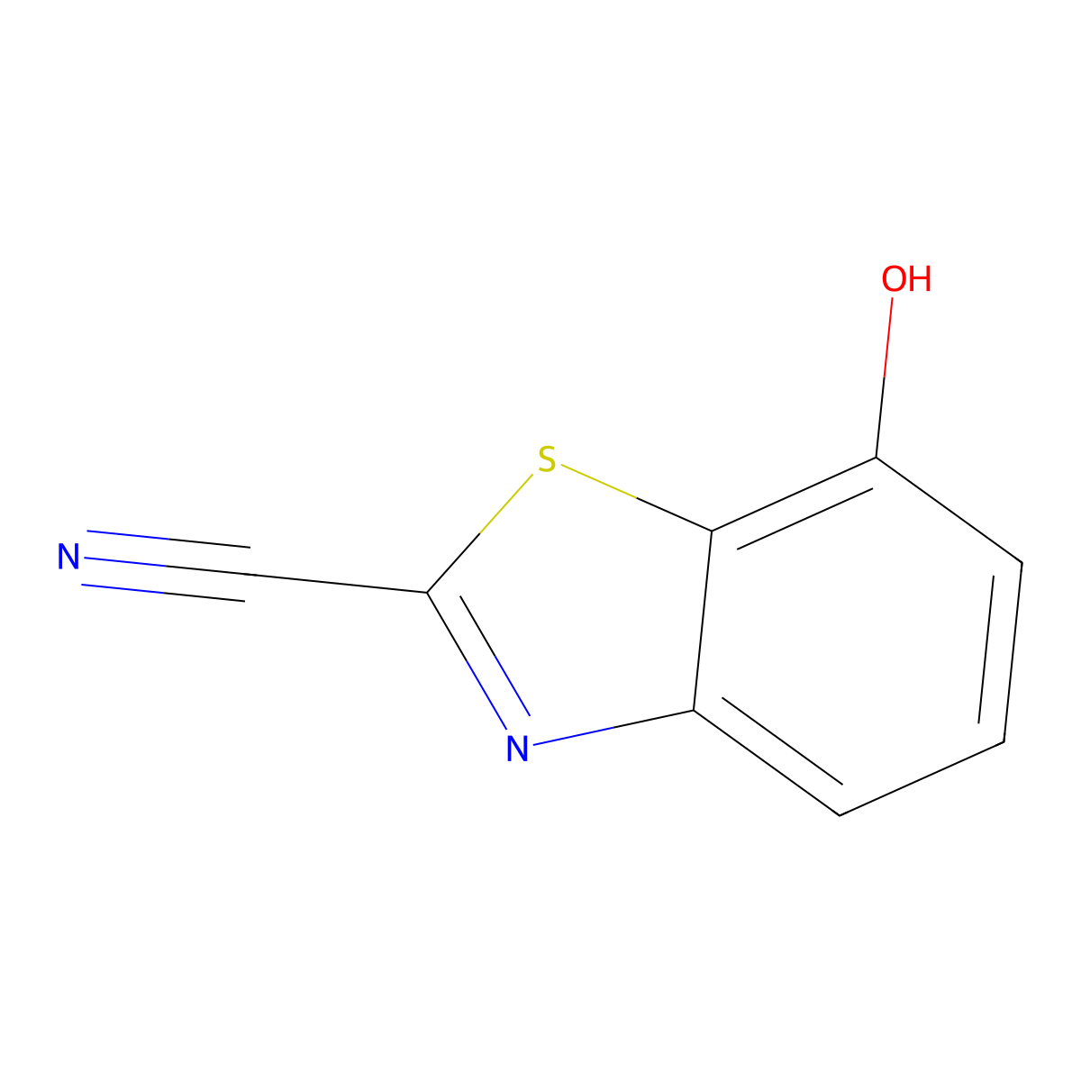 7-Hydroxybenzo[d]thiazole-2-carbonitrile molecular structure, CAS 7267-37-0