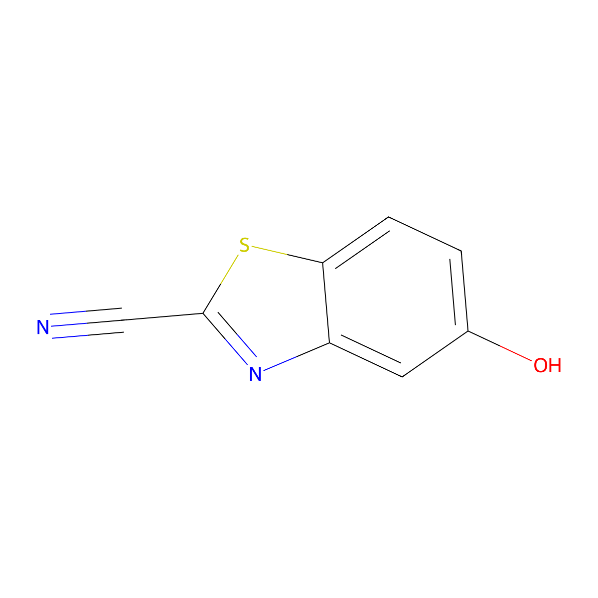 5-Hydroxybenzo[d]thiazole-2-carbonitrile molecular structure, CAS 7267-38-1