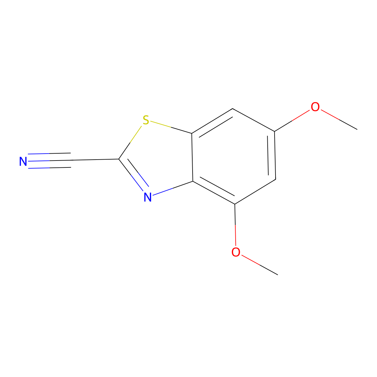 4,6-Dimethoxybenzo[d]thiazole-2-carbonitrile molecular structure, CAS 7267-40-5