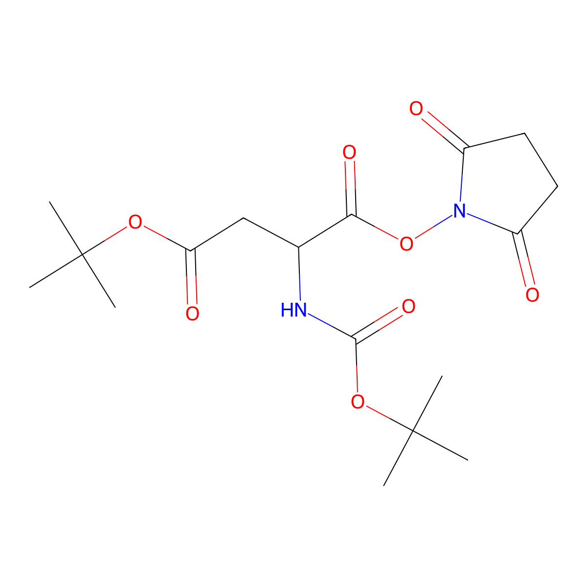 N-T-Boc-B-T-butyl-L-aspartic acid N- molecular structure, CAS 72671-27-3