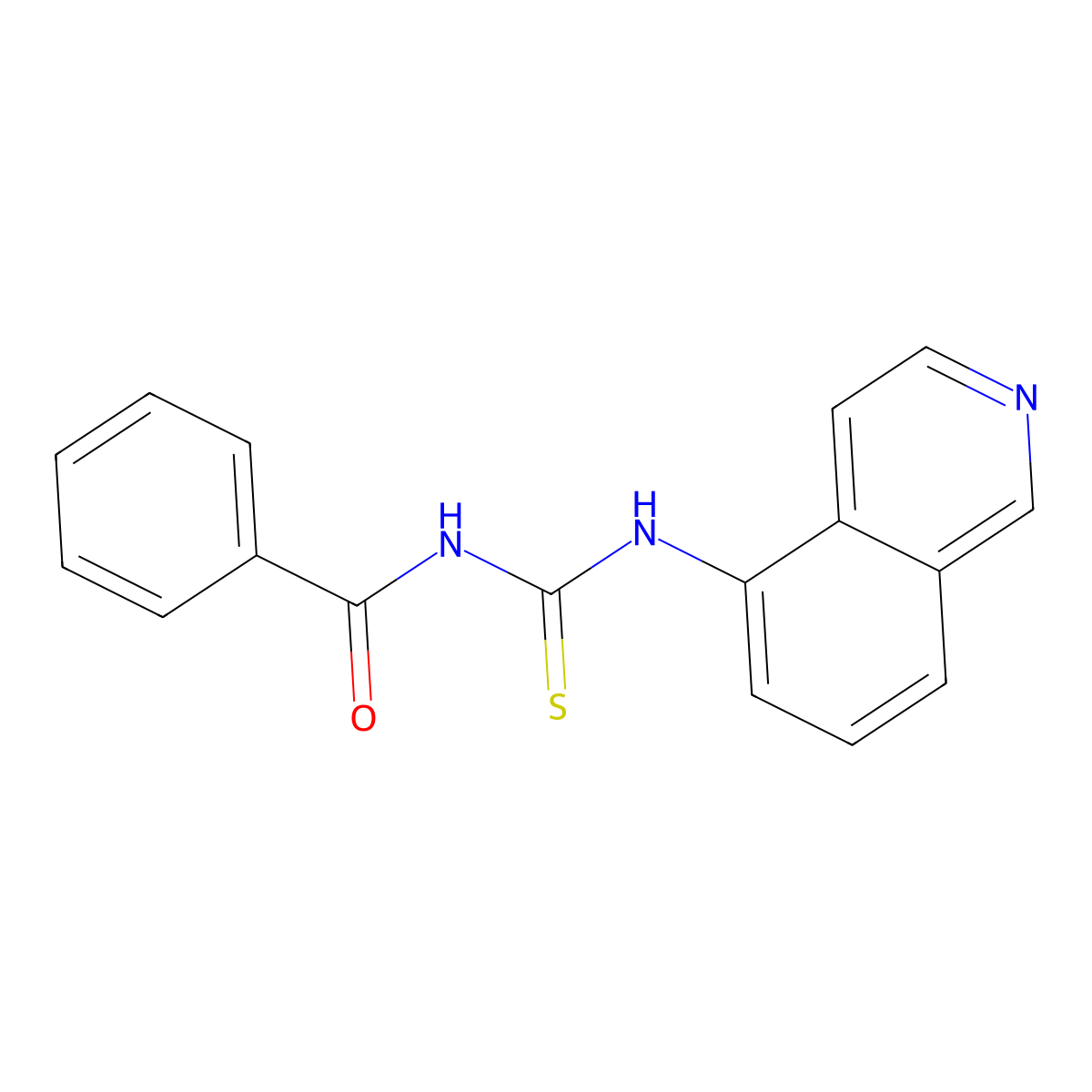 N-benzoyl-N'-(5-isoquinolinyl)thiourea molecular structure, CAS 72677-81-7