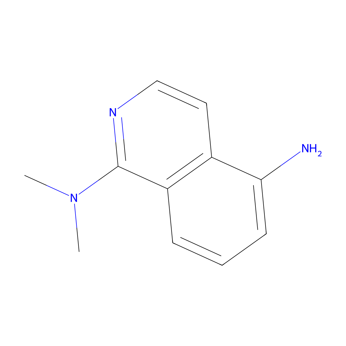 1,5-Isoquinolinediamine, N1,N1-dimethyl- molecular structure, CAS 72678-06-9