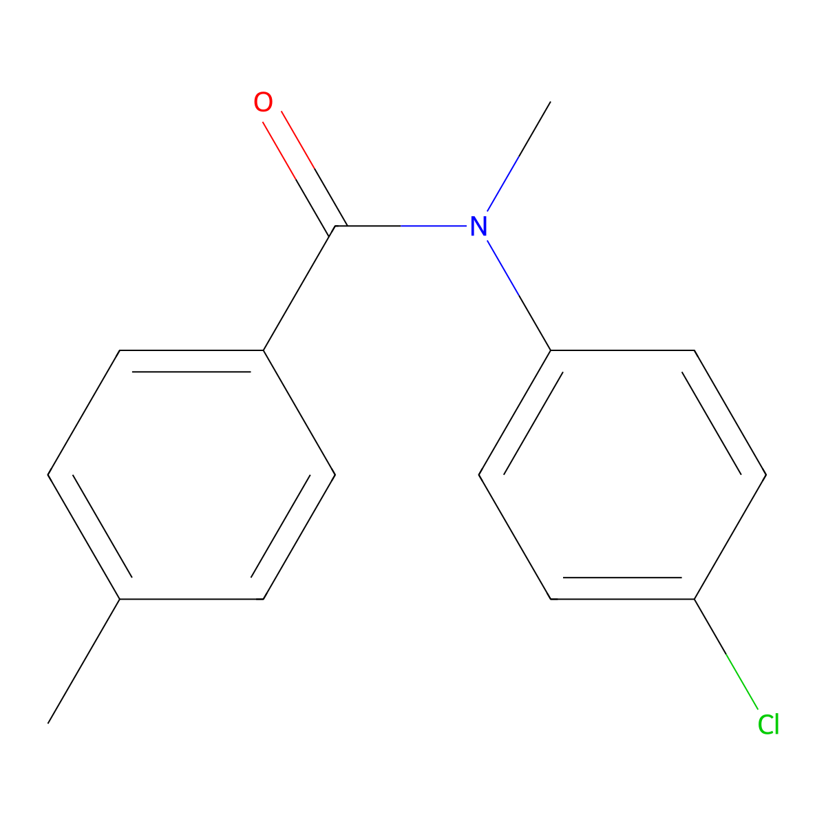 N-(4-chlorophenyl)-N,4-dimethylbenzamide molecular structure, CAS 72681-26-6