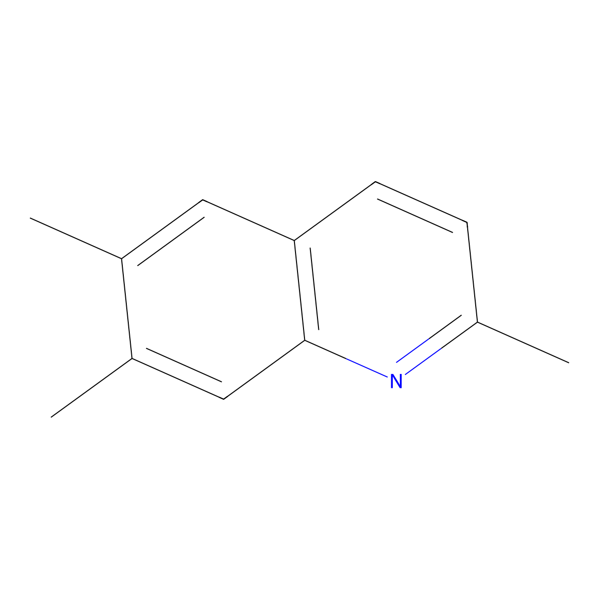 2,6,7-Trimethylquinoline molecular structure, CAS 72681-37-9