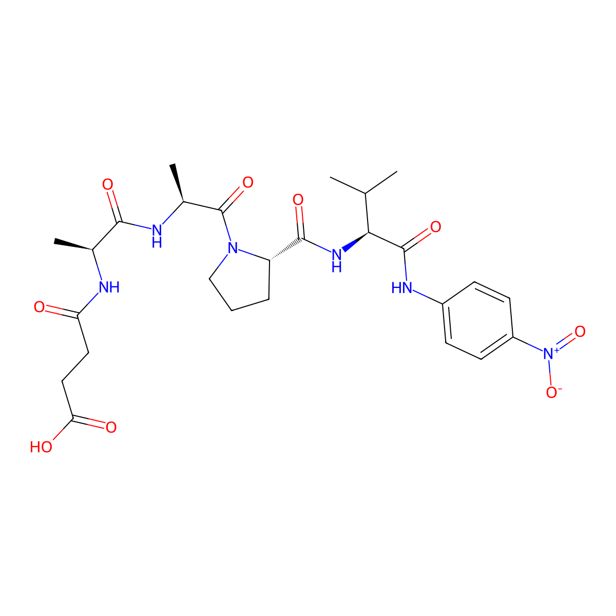 Suc-ala-ala-pro-val-pna molecular structure, CAS 72682-76-9